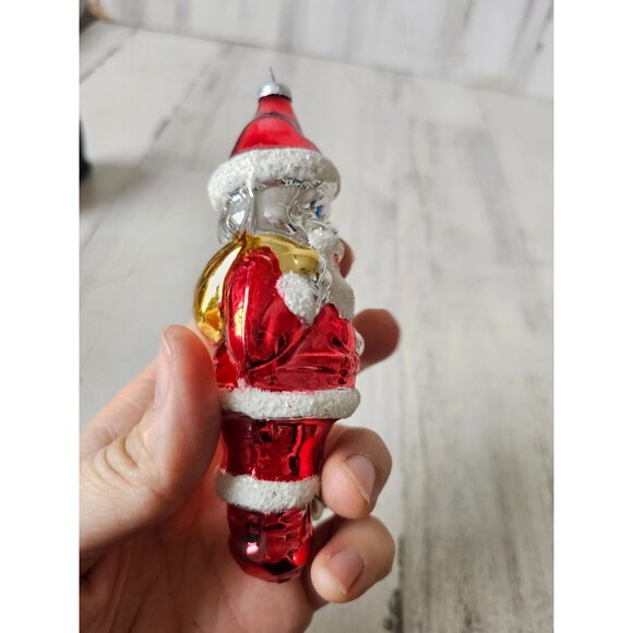 Antique West Germany Santa Mercury glass bag ornament Xmas tree - Picture 6 of 11